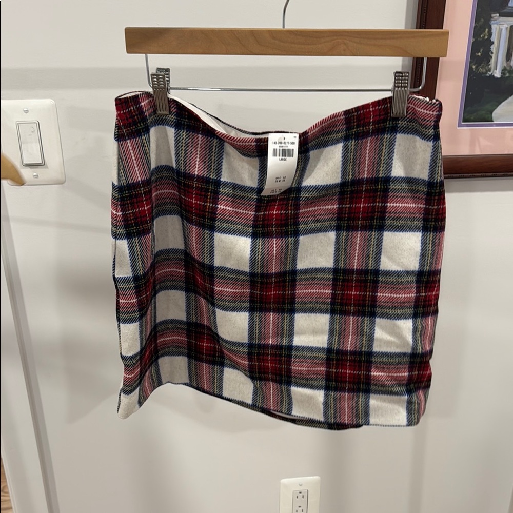 Abercrombie & Fitch Red and Black Pencil Mini Skirt
